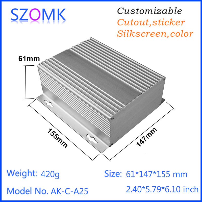 Diy Electronics Market - Алюминиевый корпус Szomk 61*147*155 мм для