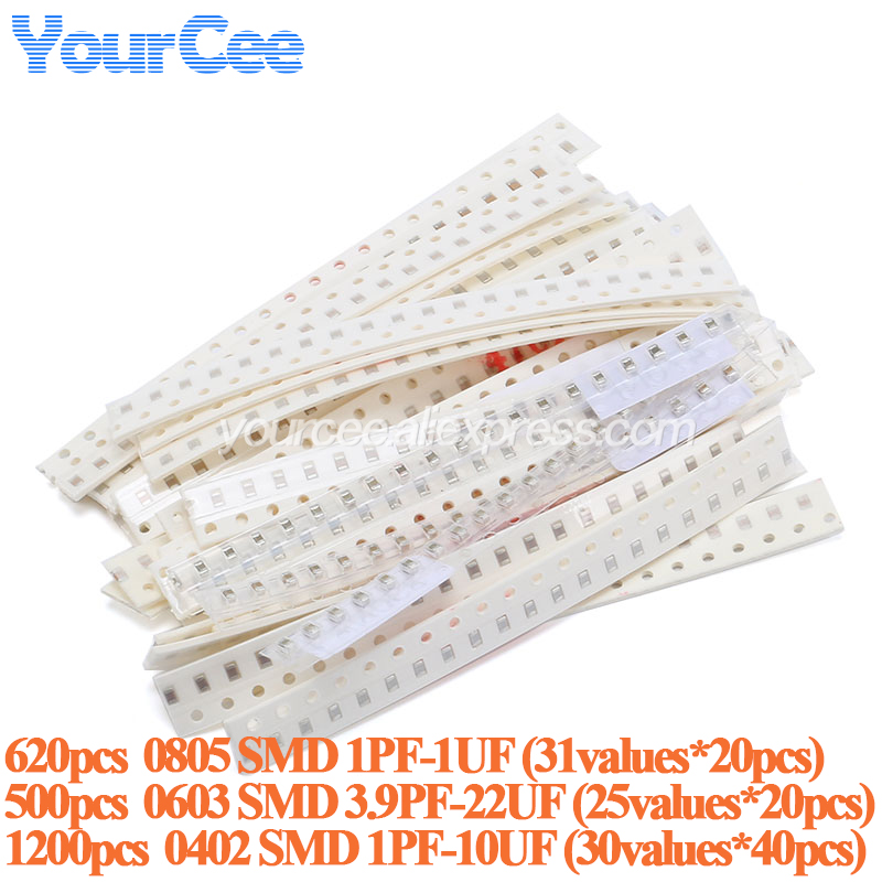 Capacitor Kit Assortment - Набор SMD-конденсаторов 0805, 0603, 0402 (от