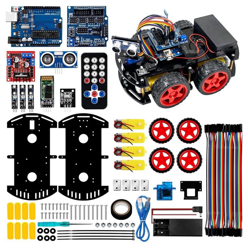 Arduino Uno Starter Kit - Набор для сборки умного робота WOWFU-4WD