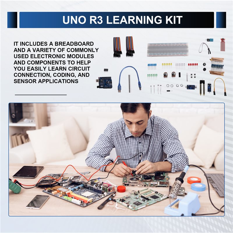 Arduino Uno Starter Kit - Набор B24B для начинающих по работе