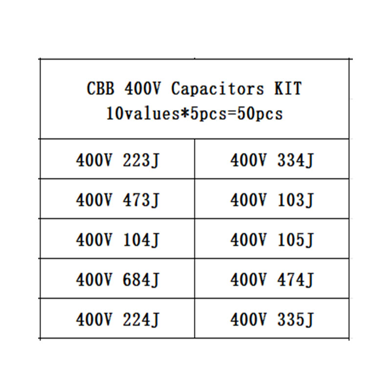10 значений * 5 шт. = 50 шт. 4 – обзор и цена Capacitor Kit Assortment