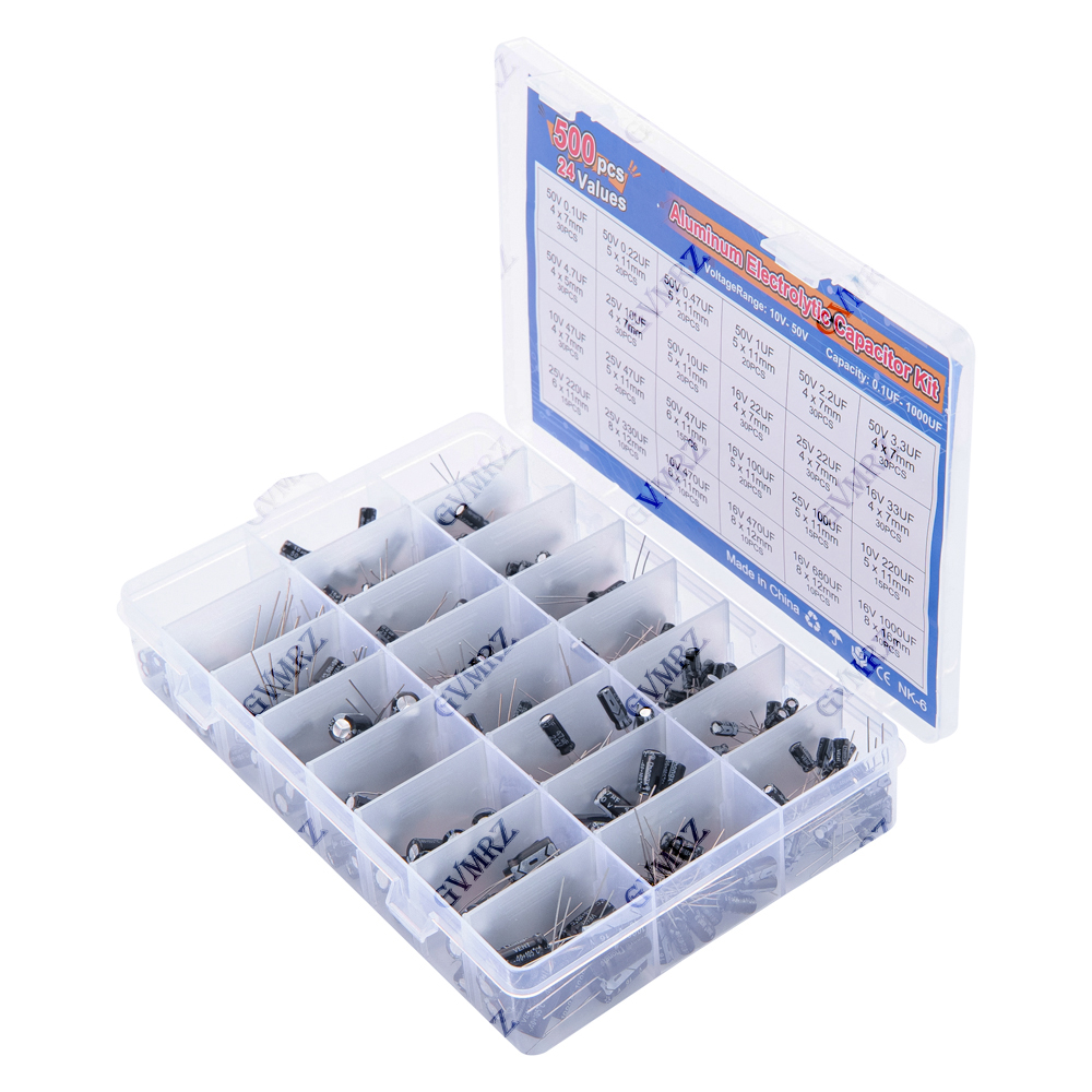 500 шт./лот, 16-50В, набор эле – обзор и цена Capacitor Kit Assortment