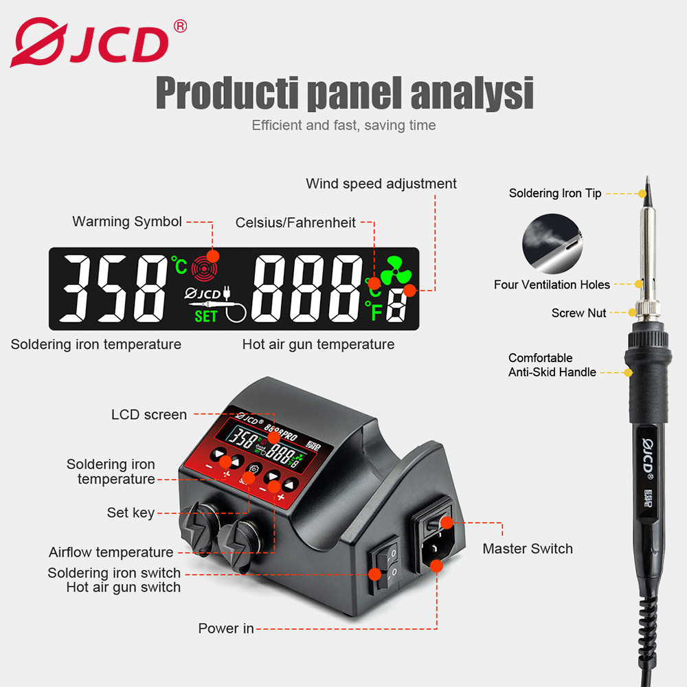 Паяльная станция JCD 8898Pro 2 – обзор и цена Hot Air Rework Station