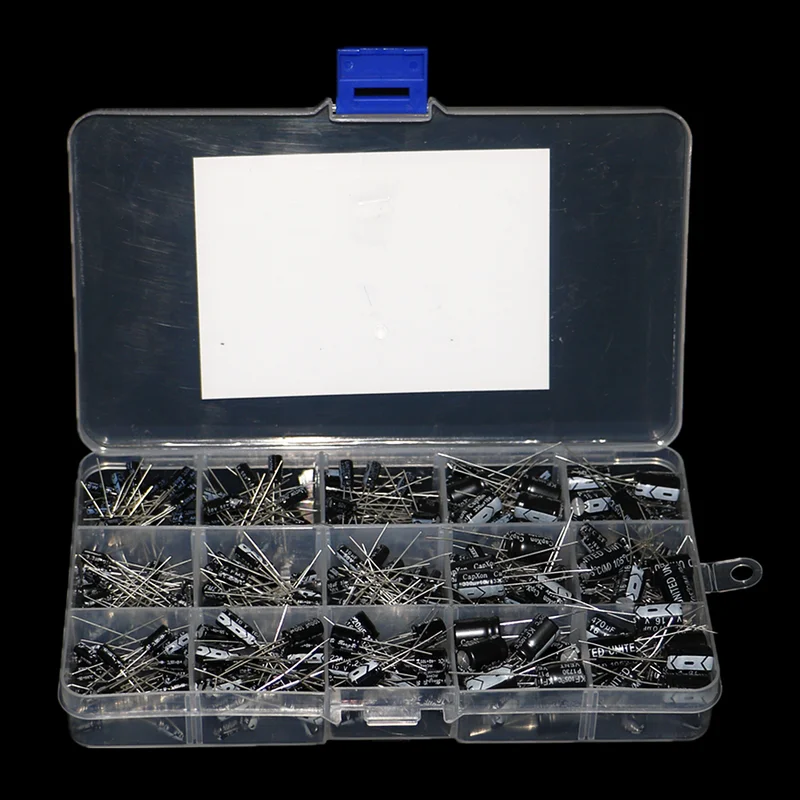 300 шт., 15 типов, 16 В, 50 В, – обзор и цена Capacitor Kit Assortment