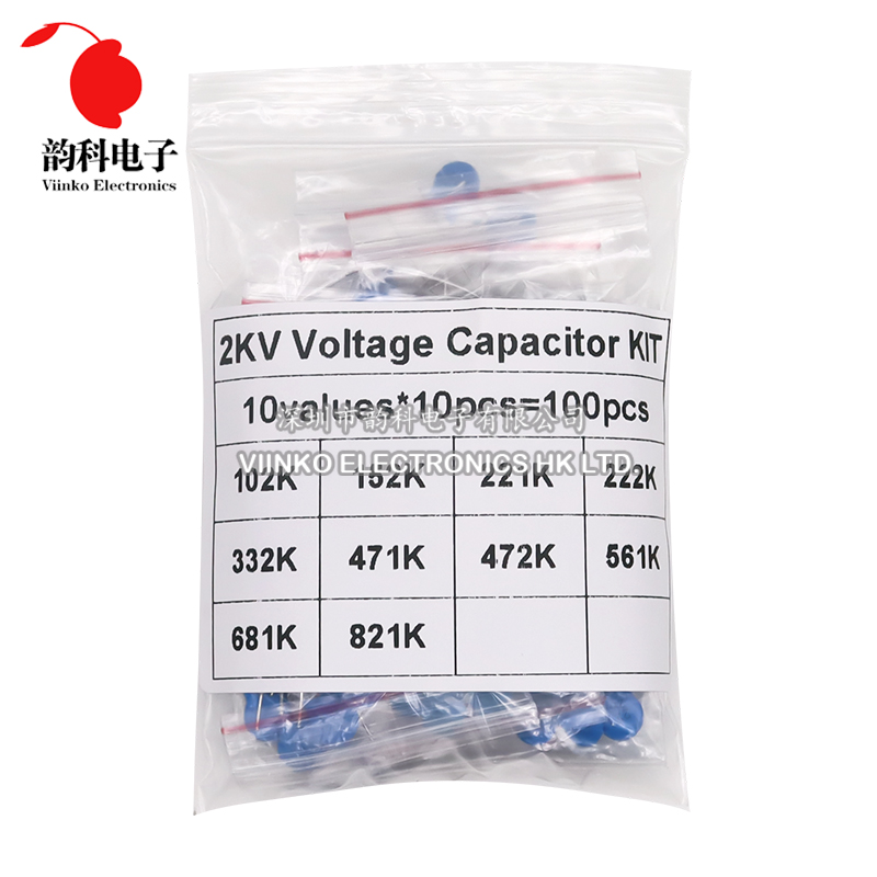 100 шт., Высоковольтная керами – обзор и цена Capacitor Kit Assortment